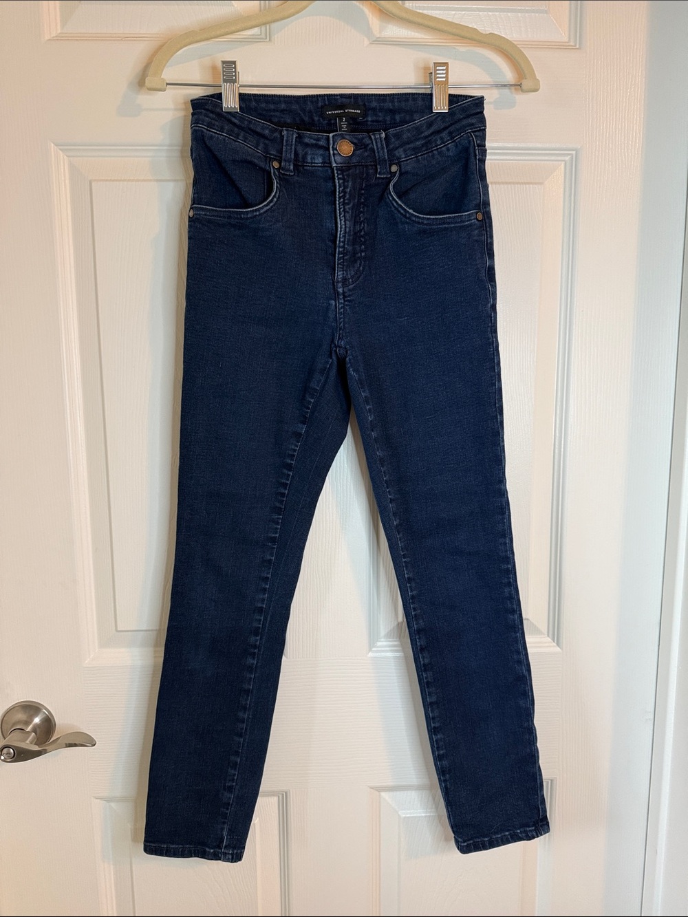 Universal Standard Dark Indigo High-Rise Slim Jeans